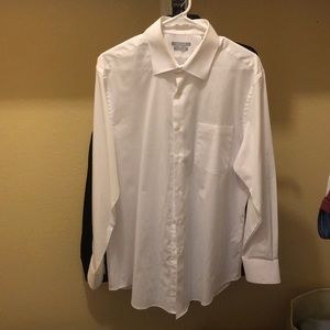 WHITE DRESS SHIRT - VAN HEUSEN